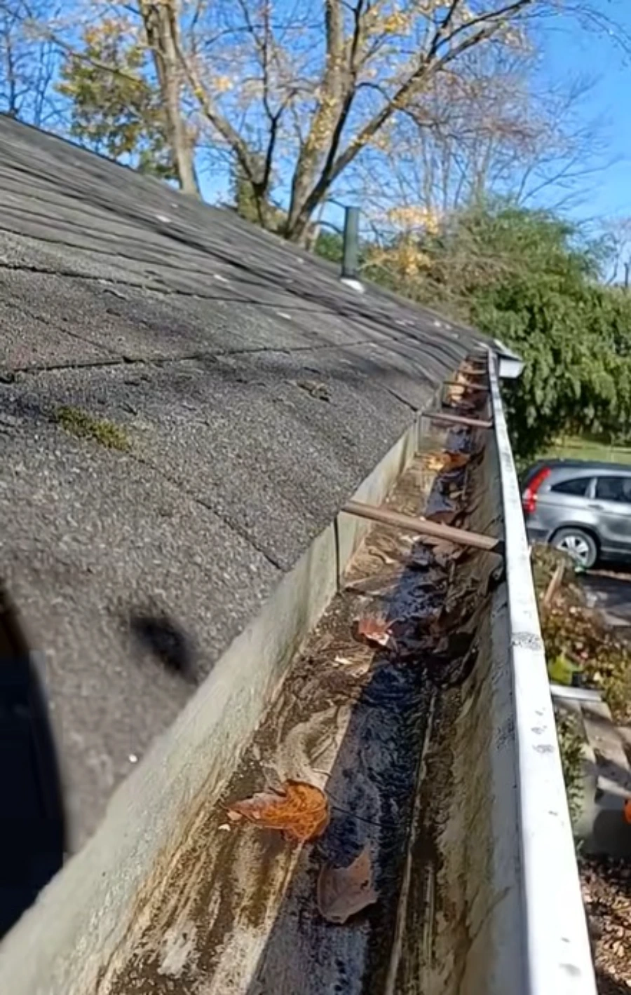 Clean gutters after professional service in Roseville CA